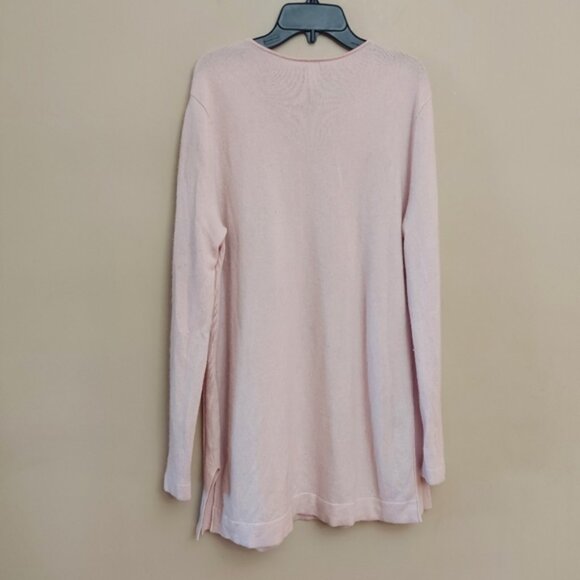 J.Jill Cashmere V Neck light pink oversized sweater Size Medium - Picture 5 of 6